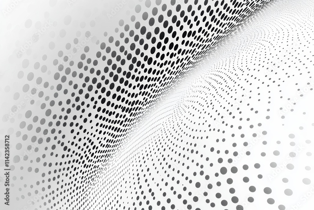 White gray grunge background, halftone grungy gradient texture, copy space, Generative AI