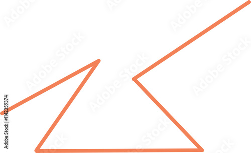 Bold Orange Zigzag Line for Artistic Designs