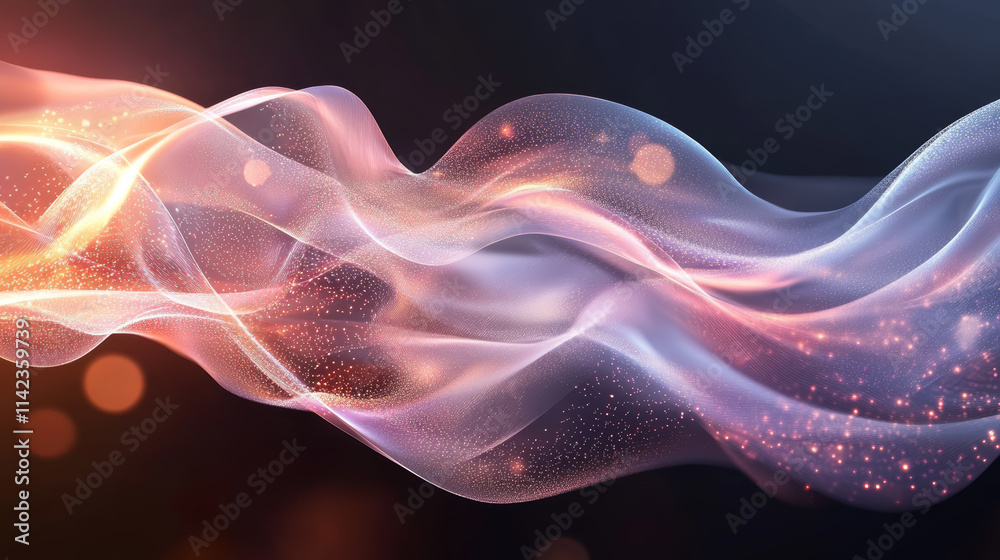 Fototapeta premium Colorful swirling patterns with soft light effects creating a dynamic abstract visual experience