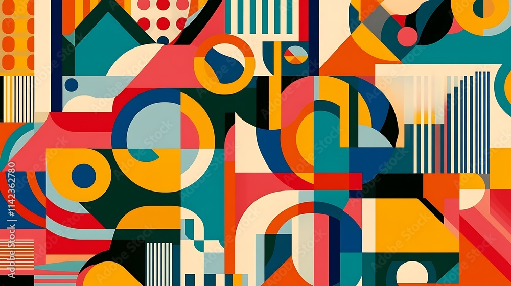 Abstract geometric shapes in vibrant colors. (17) Abstract geometric shapes in vibrant colors. (17)