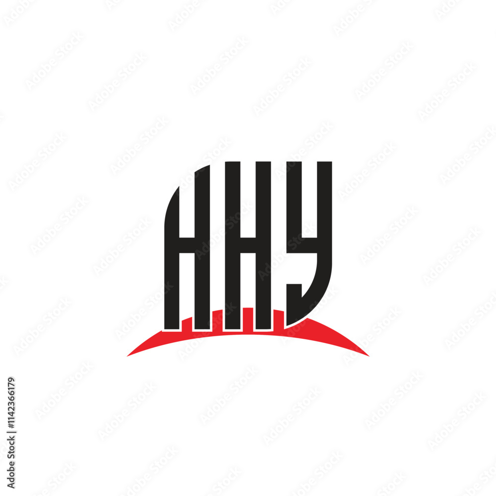 Obraz premium HHY letter logo design with white background in illustrator, vector logo modern alphabet font