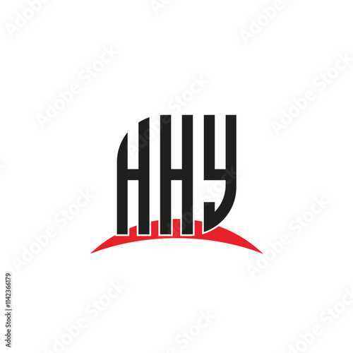 HHY letter logo design with white background in illustrator, vector logo modern alphabet font photo