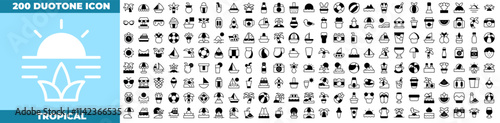 Tropical Duotone Editable Icons se