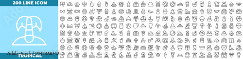 Tropical Line Editable Icons se