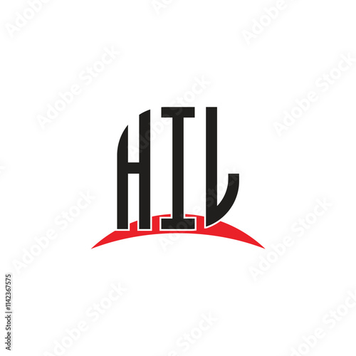 HIL letter logo design with white background in illustrator, vector logo modern alphabet font photo