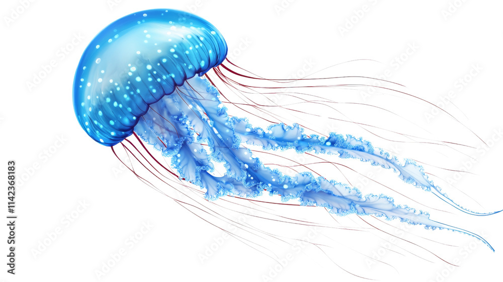 Obraz premium Jellyfish, isolated on transparent background