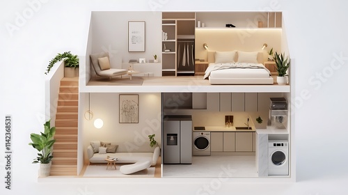 Modern home interior design showcase contemporary living space lifestyle minimalist aerial view home decor inspiration