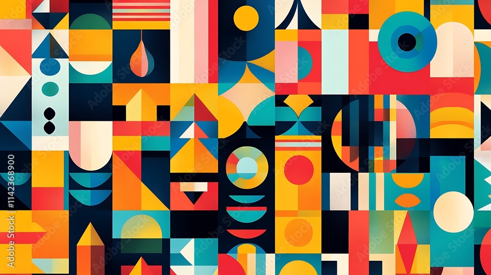 Abstract geometric pattern with vibrant colors and shapes. (28) Abstract geometric pattern with vibrant colors and shapes. (28)