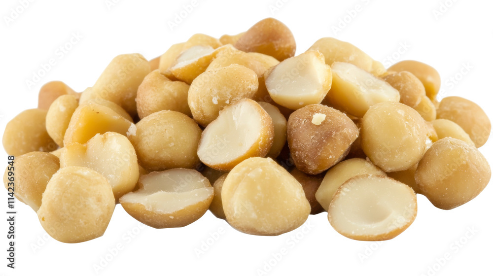 Macadamia nuts, isolated on transparent background Macadamia nuts, isolated on transparent background