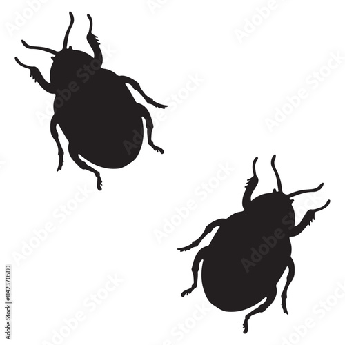 Beetle Silhouette, Beetle Vector Silhouette, Beetle cartoon Silhouette, Beetle illustration, Beetle icon Silhouette, Beetle Silhouette illustration