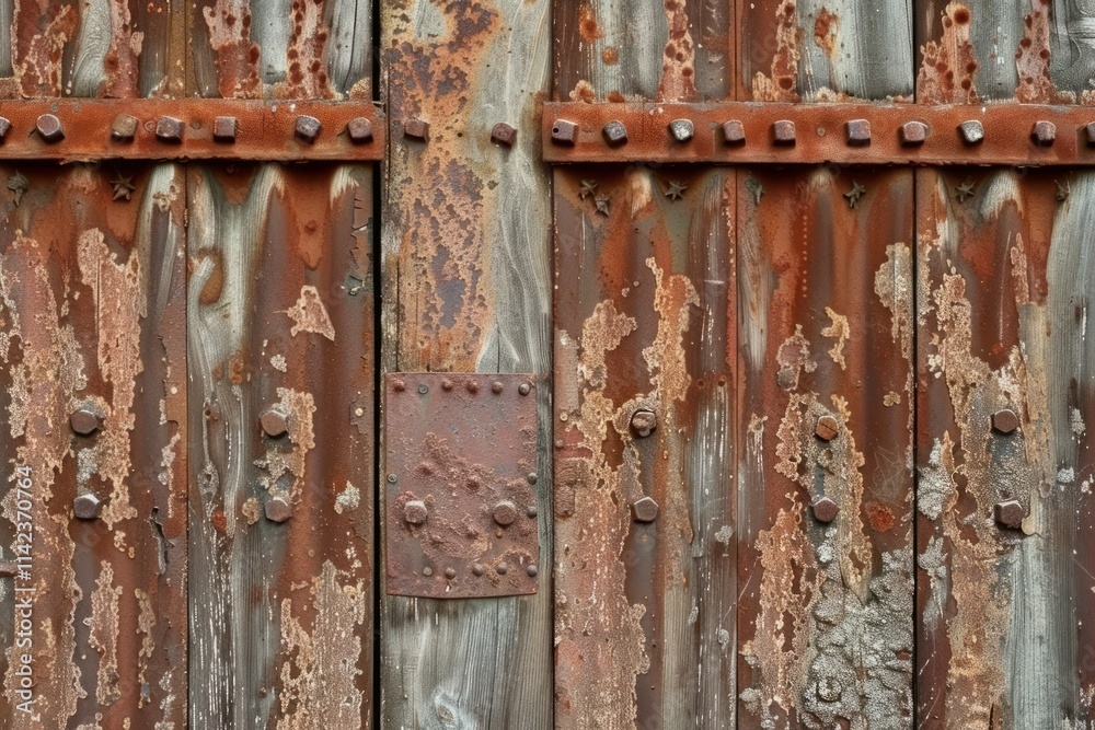 Image of Old industrial metal fence or gate. Texture for background usage Image of Old industrial metal fence or gate. Texture for background usage