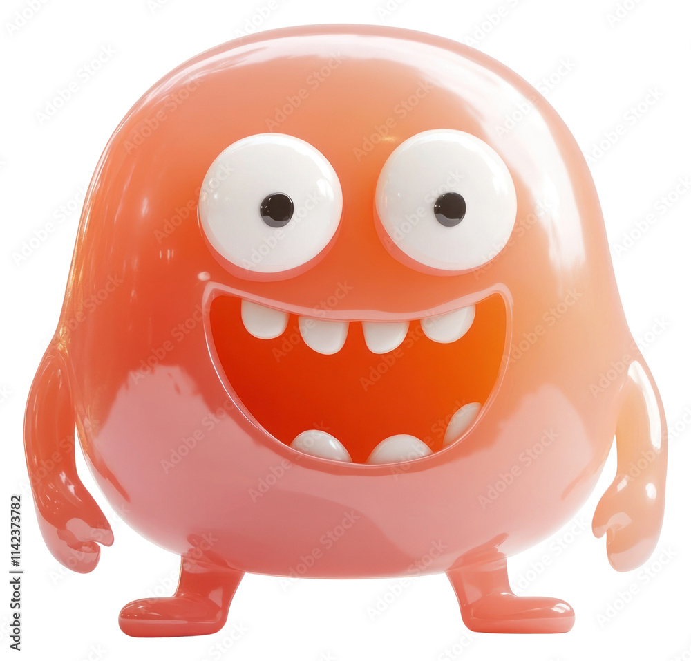 PNG Jelly monster creature cartoon happy. PNG Jelly monster creature cartoon happy.
