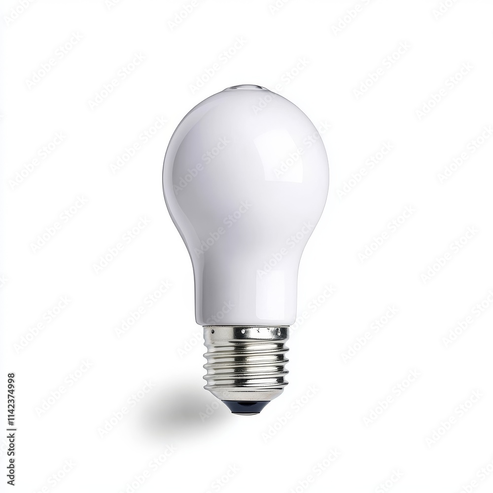 A modern LED light bulb on a white background, representing energy efficiency and innovation in lighting solutions. A modern LED light bulb on a white background, representing energy efficiency and innovation in lighting solutions.