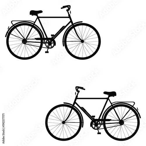 Bicycle Silhouette, Bicycle Vector Silhouette, Bicycle cartoon Silhouette, Bicycle illustration, Bicycle icon Silhouette, Bicycle Silhouette illustration photo