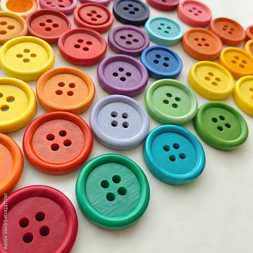 Fabrics with buttons are often used in sewing projects, creating stylish clothing Fabrics with buttons are often used in sewing projects, creating stylish clothing