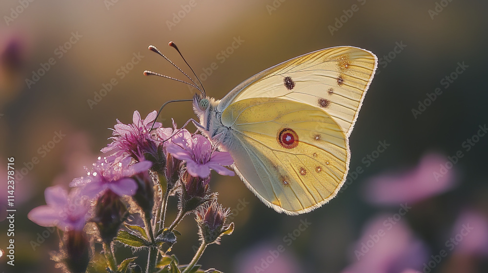 delicate butterfly resting on vibrant wildflowers, showcasing nature beauty delicate butterfly resting on vibrant wildflowers, showcasing nature beauty
