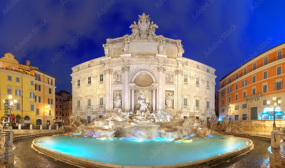 Fototapeta premium Rome, Lazio, Italy at the Trevi Fountain