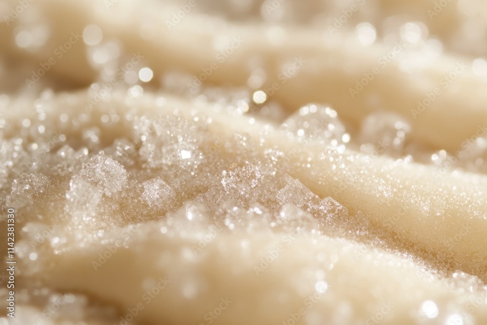Beige Surface Covered With Sparkling Crystals Beige Surface Covered With Sparkling Crystals