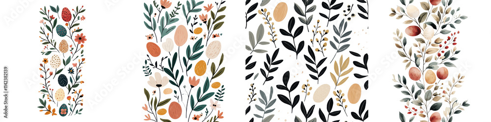 Elegant floral patterns botanical natural foliage designs for autumn inspired decor wallpapers and minimalist backgrounds  Organic vintage and creative elements