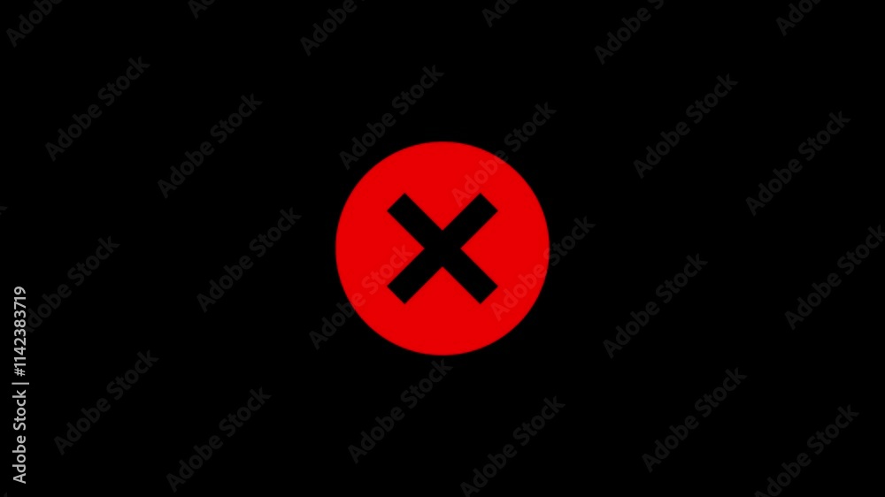 Warning, stop or prohibited, no entry forbidden animation. No entry, Warning, stop or prohibited, no entry forbidden animation. No entry,