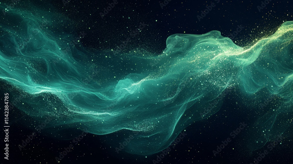 Green grainy color flow on black background, noise texture effect, wide banner website header design, copy space, Generative AI Green grainy color flow on black background, noise texture effect, wide banner website header design, copy space, Generative AI