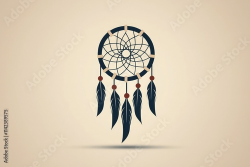 Dream catcher logo icon design template with a minimalist approach