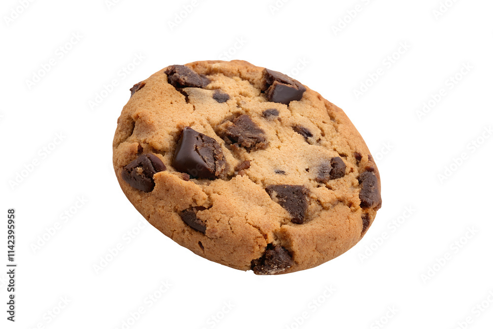 Chocolate Chip Cookie Isolated on White Background Chocolate Chip Cookie Isolated on White Background
