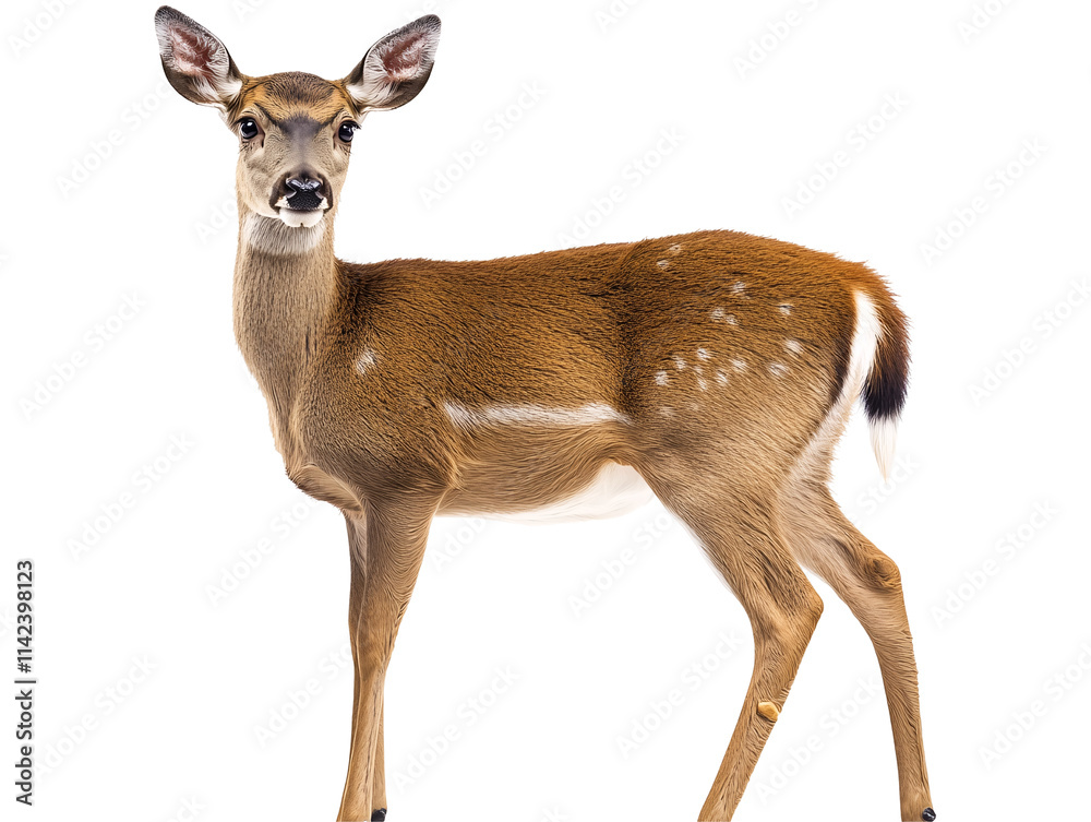 Fototapeta premium a deer standing on a white background