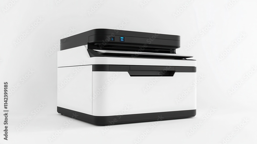 Minimalist 3D Printer on Clean White Background Minimalist 3D Printer on Clean White Background