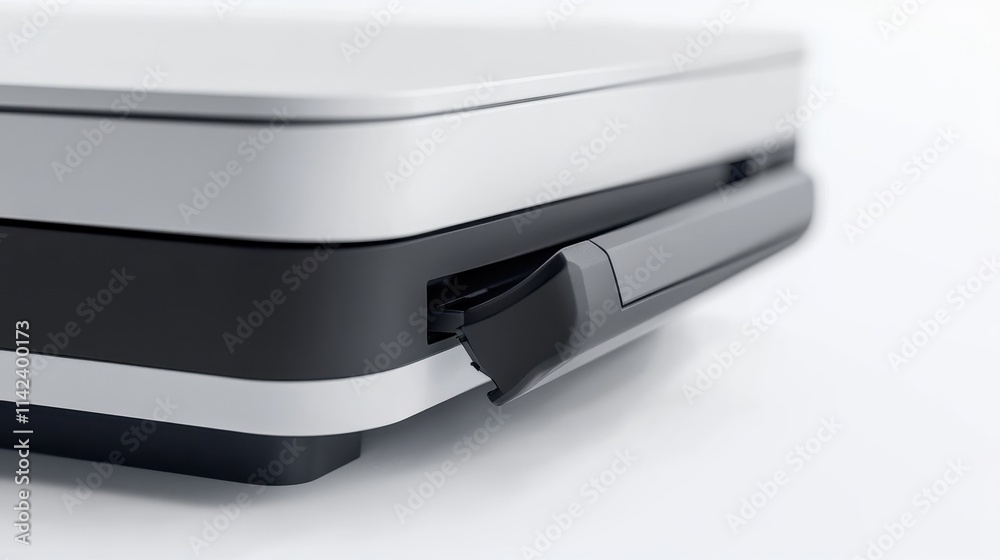 Sleek White Printer Design with Modern Details Sleek White Printer Design with Modern Details