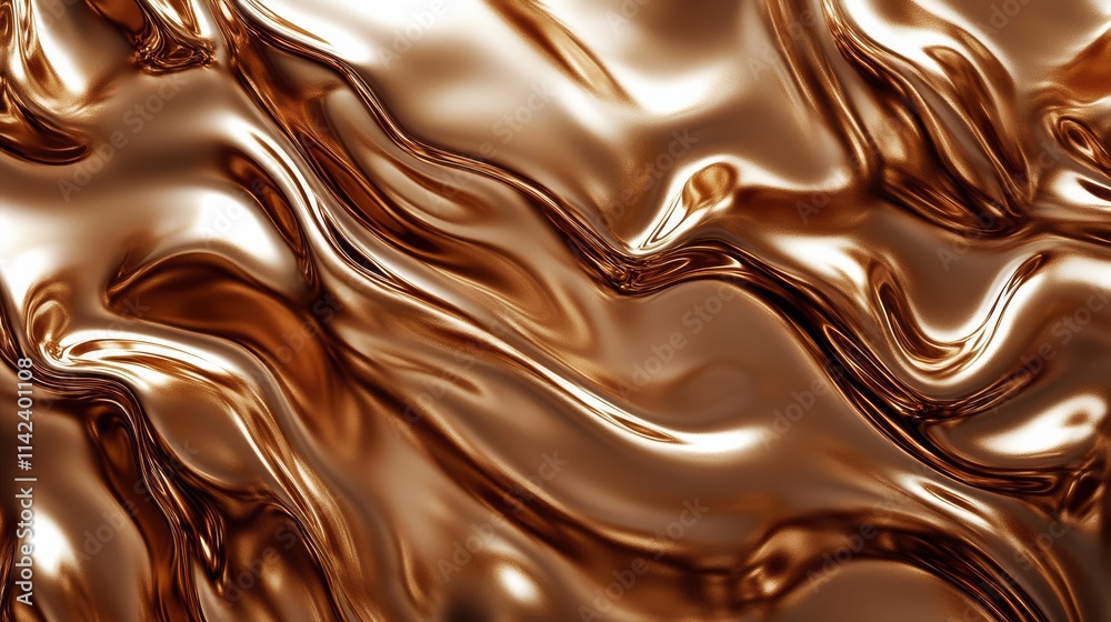 A smooth, flowing metallic texture in warm copper tones, showcasing undulating patterns and a reflective surface. A smooth, flowing metallic texture in warm copper tones, showcasing undulating patterns and a reflective surface.