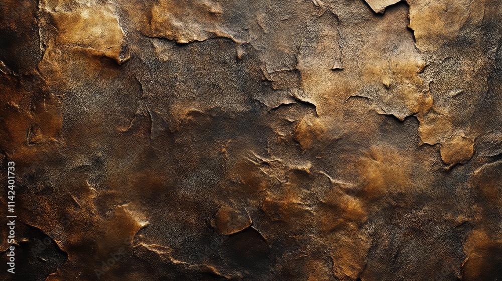 A textured surface featuring shades of brown and gold, resembling aged metal or leather with a weathered appearance. A textured surface featuring shades of brown and gold, resembling aged metal or leather with a weathered appearance.