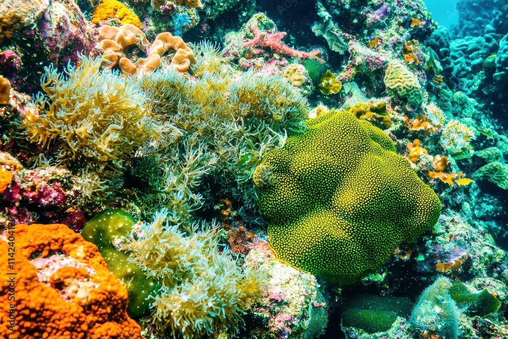 Colorful Marine Algae: Vibrant marine algae of various colors and shapes Colorful Marine Algae: Vibrant marine algae of various colors and shapes