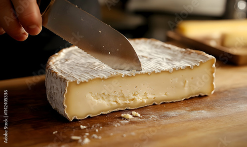 Comte an aged French cheese made from unpasteurized cow's milk photo