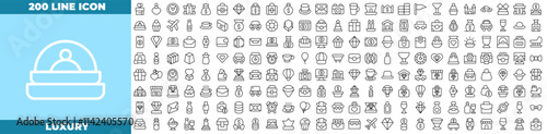 Luxury Line Editable Icons set.