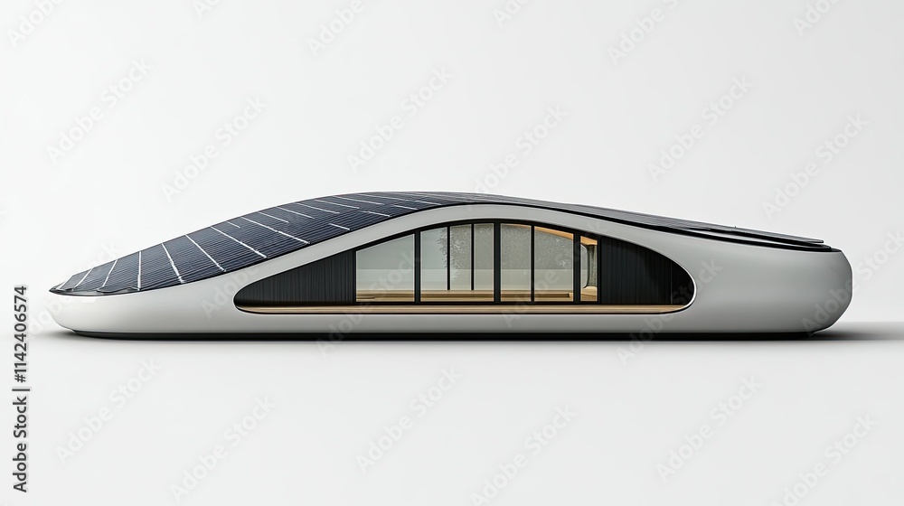 Futuristic Eco-Friendly Solar House Design: Sustainable Living Concept