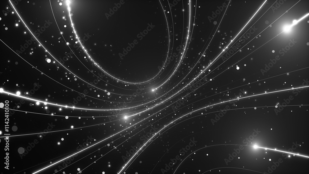 Obraz premium 背景 光 線 パーティクル