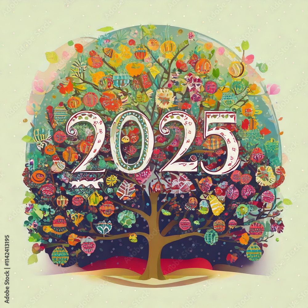 2025 is surrounded by a circular pattern on a purple background 2025 is surrounded by a circular pattern on a purple background