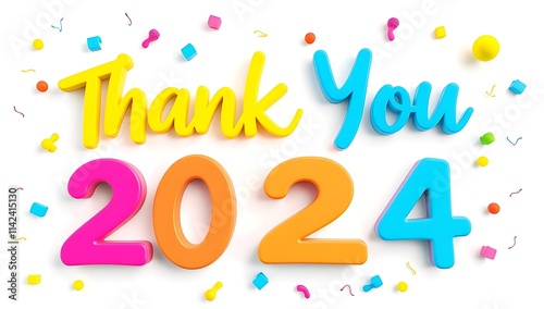 Colorful Thank You Two Thousand Twenty Four