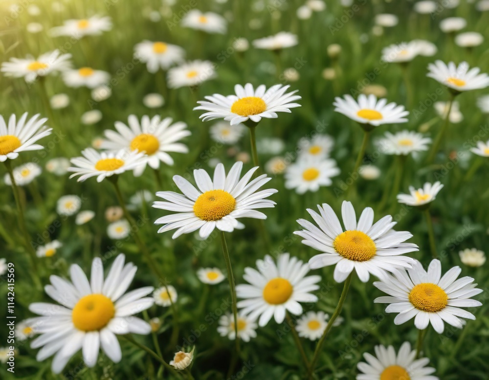 Soft focus image of wild chamomile and daisies in a meadow, bokeh, chamomile blossoms, meadow flowers Soft focus image of wild chamomile and daisies in a meadow, bokeh, chamomile blossoms, meadow flowers