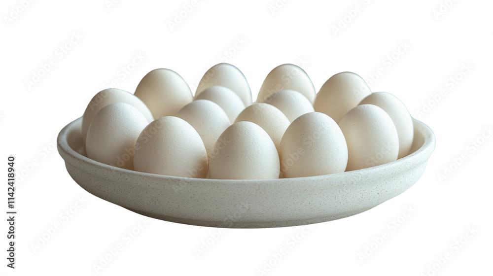 eggs in a bowl isolated on white background eggs in a bowl isolated on white background