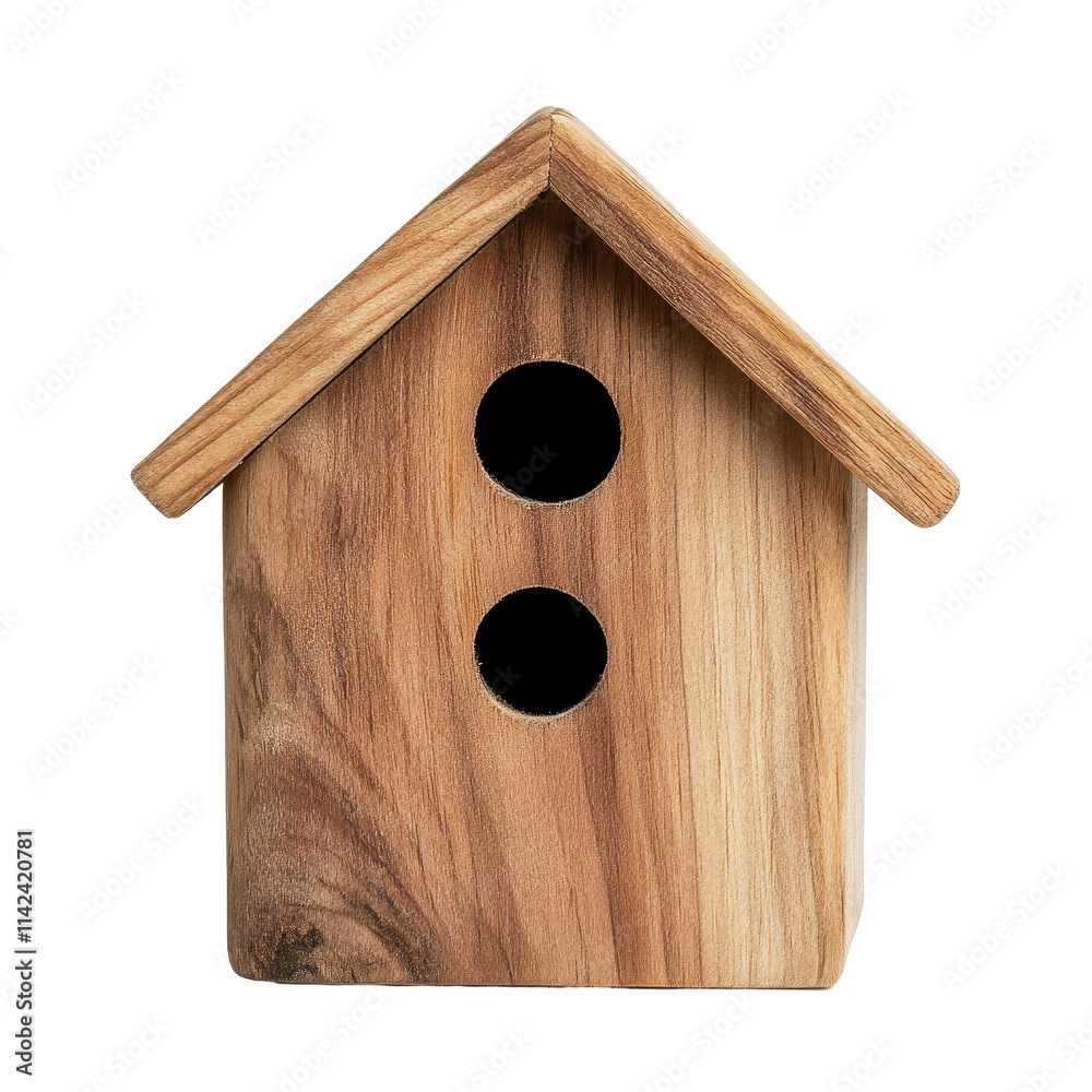 Handcrafted wooden birdhouse for backyard birds. transparent background Handcrafted wooden birdhouse for backyard birds. transparent background