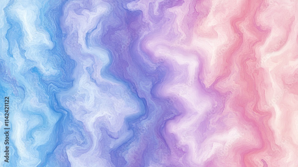Fototapeta premium Abstract Pastel Swirl Blue to Pink Gradient Texture, digital art, marble effect, background Digital art, Abstract background