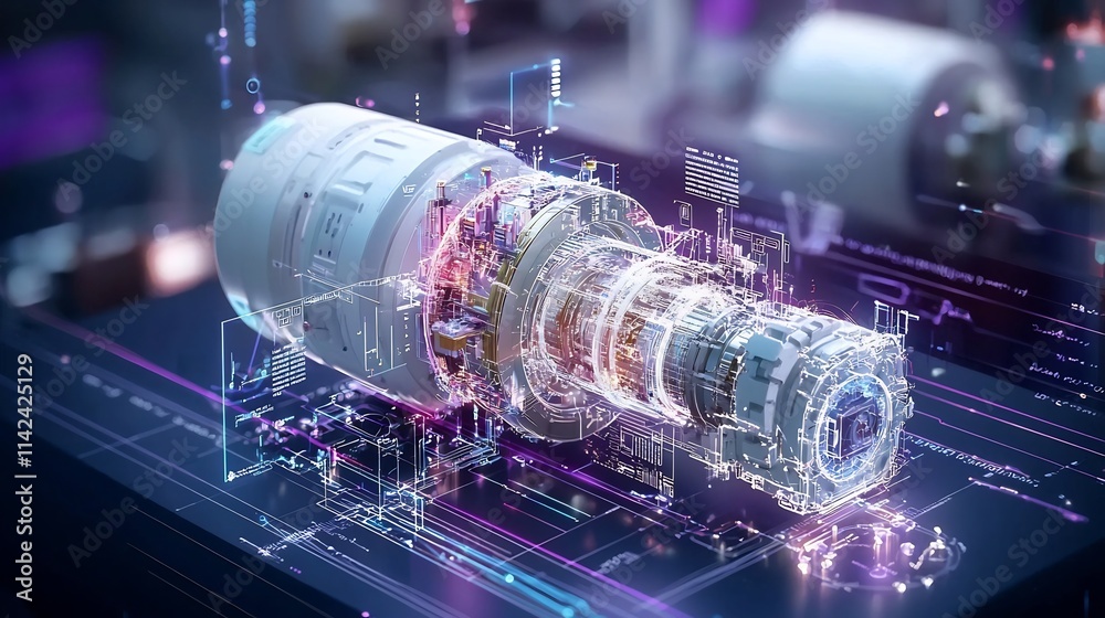 Digital Transformation of Industry A Futuristic Factory Display of Automated and Integrated Manufacturing Processes
