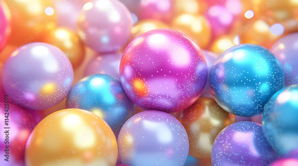 Colorful 3D Sphere Background Illustration