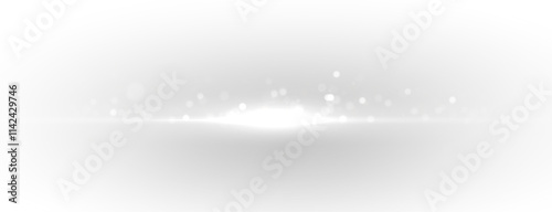 Yellow line light effect. Golden glowing neon lines.Png the golden glow of dust and glare. Flash of light. gold dust bokeh. Gold confetti shimmers on a dark background.	