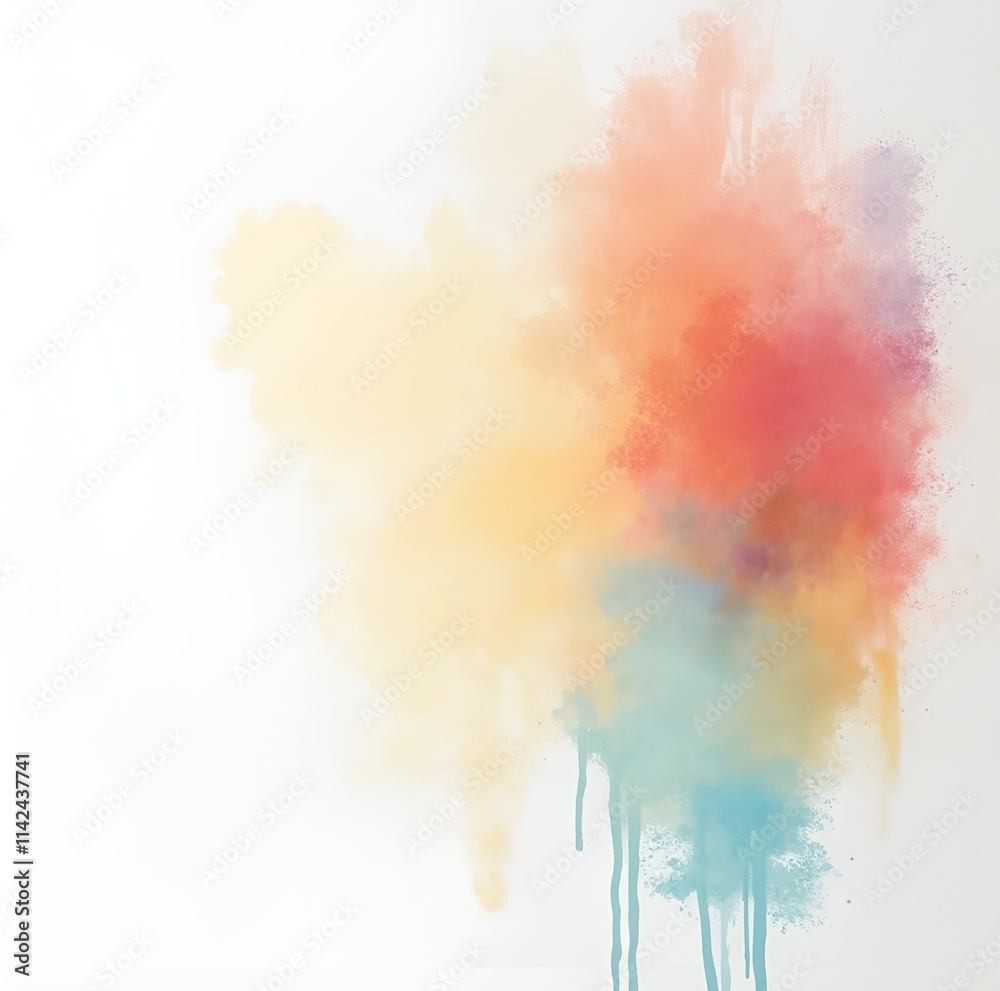 Naklejka premium abstract watercolor background with strokes