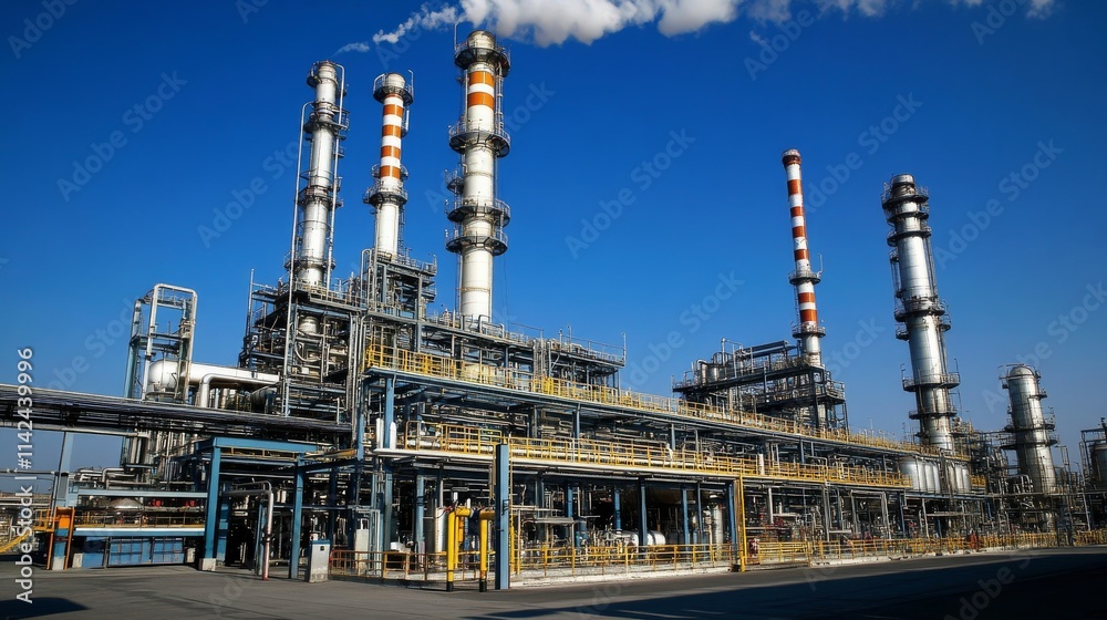 Obraz premium Oil refineries and chemical plants in industrial areas