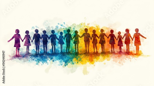 Wallpaper Mural A support symbol that embodies the sense of unity and teamwork among a varied group of individuals is formed by the United Diversity and Unity Partnership.  Torontodigital.ca
