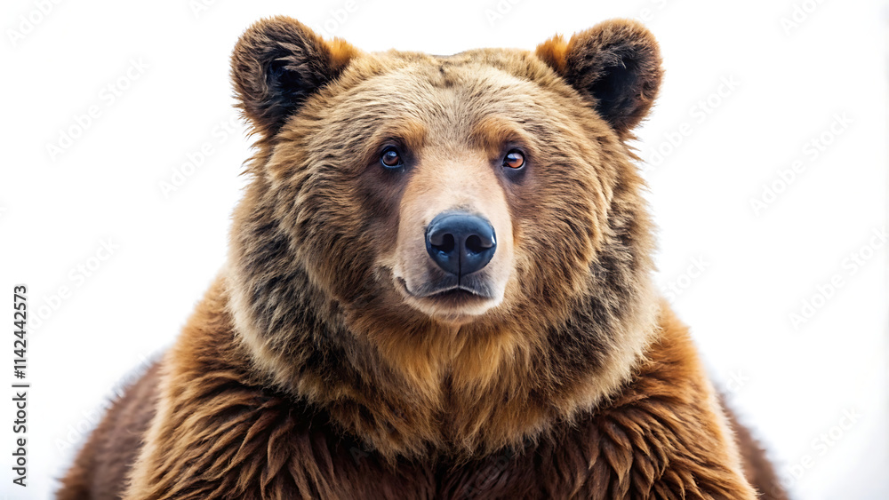 Obraz premium Bear on a White Background